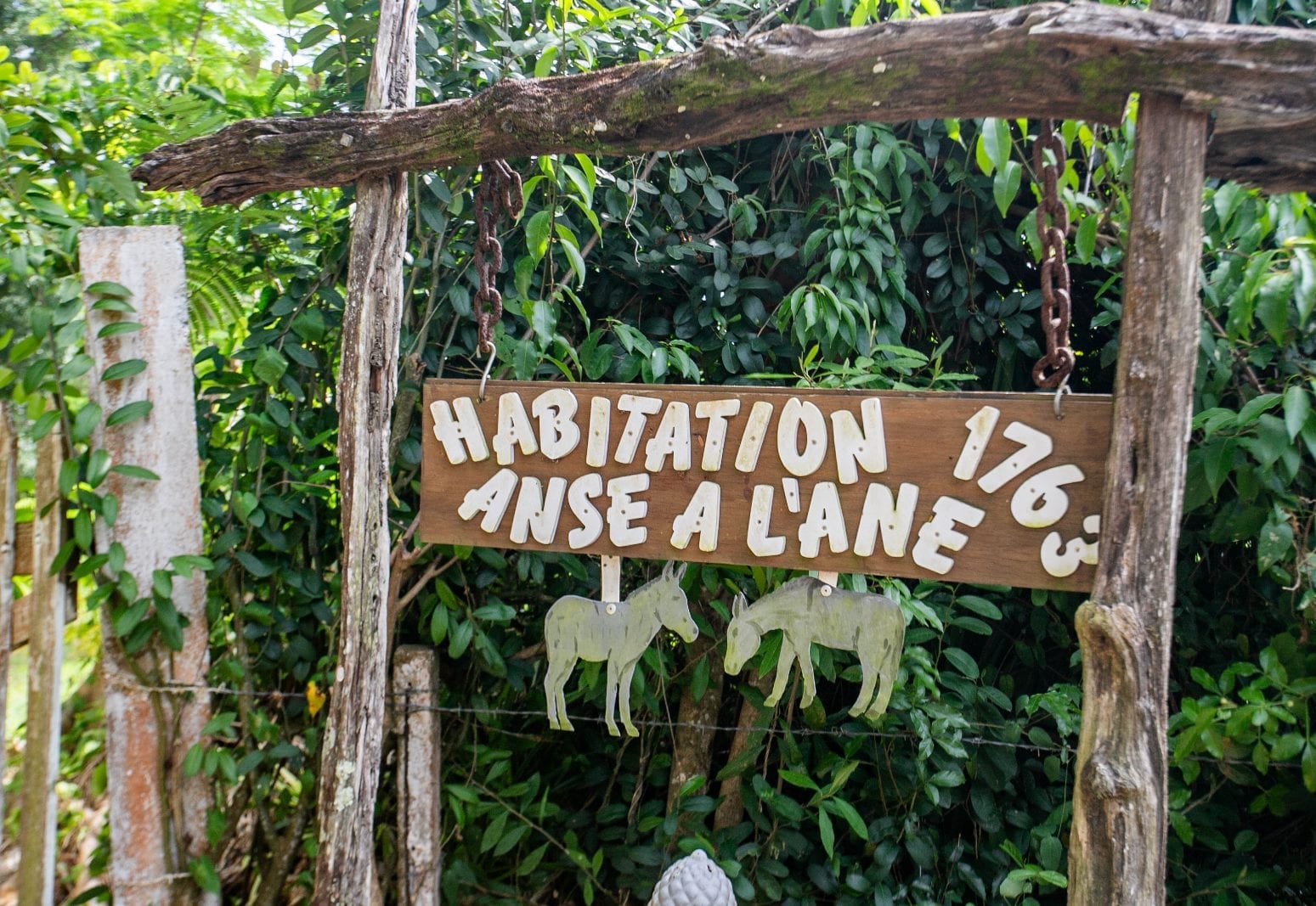 Panneau d'entrée Habitation Anse à l'Âne, 1763